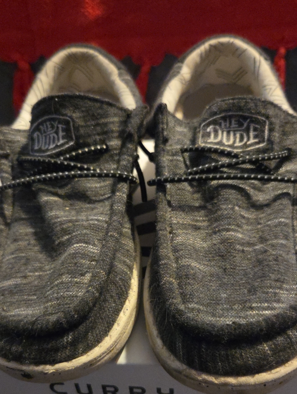 Hey Dude Kids Gray Canvas Slip-On Shoes